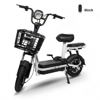 City Electric Bicycle 350W 48V E-Bike Mobile Commuter Moped Scooter with Basket and Passenger Seat Fleet Adult Electric Bike Pink