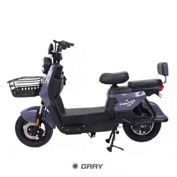 Front Disc Brake Electric Bike Dual Suspension Vacuum Tires 2 Wheels Mobility Scooter Passenger Seat Backrest Moped for Adults