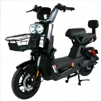Luxury Halo Ring LED Headlight Electric Bicycle 2 Seater Sports City Mobility Scooter Digital Dashboard Anti-Slip Pedal Moped Ebike