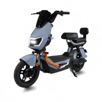 Off-Road Style Army Green Electric Bicycle 48V E-Bike Sports City Moped Scooter with Orange Bumper Skeleton and Passenger Backrest Adult Electric Bike